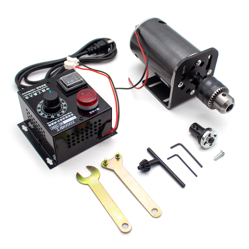 Diy Electronics Motor - Taladro de sobremesa ajustable de velocidad