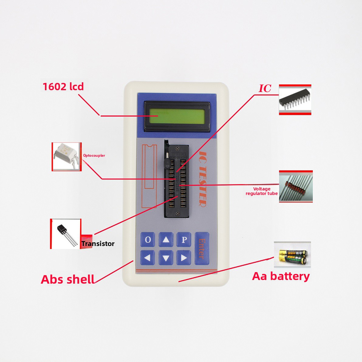Diy Electronics Shop - Probador de transistores IC TSH‑06F para