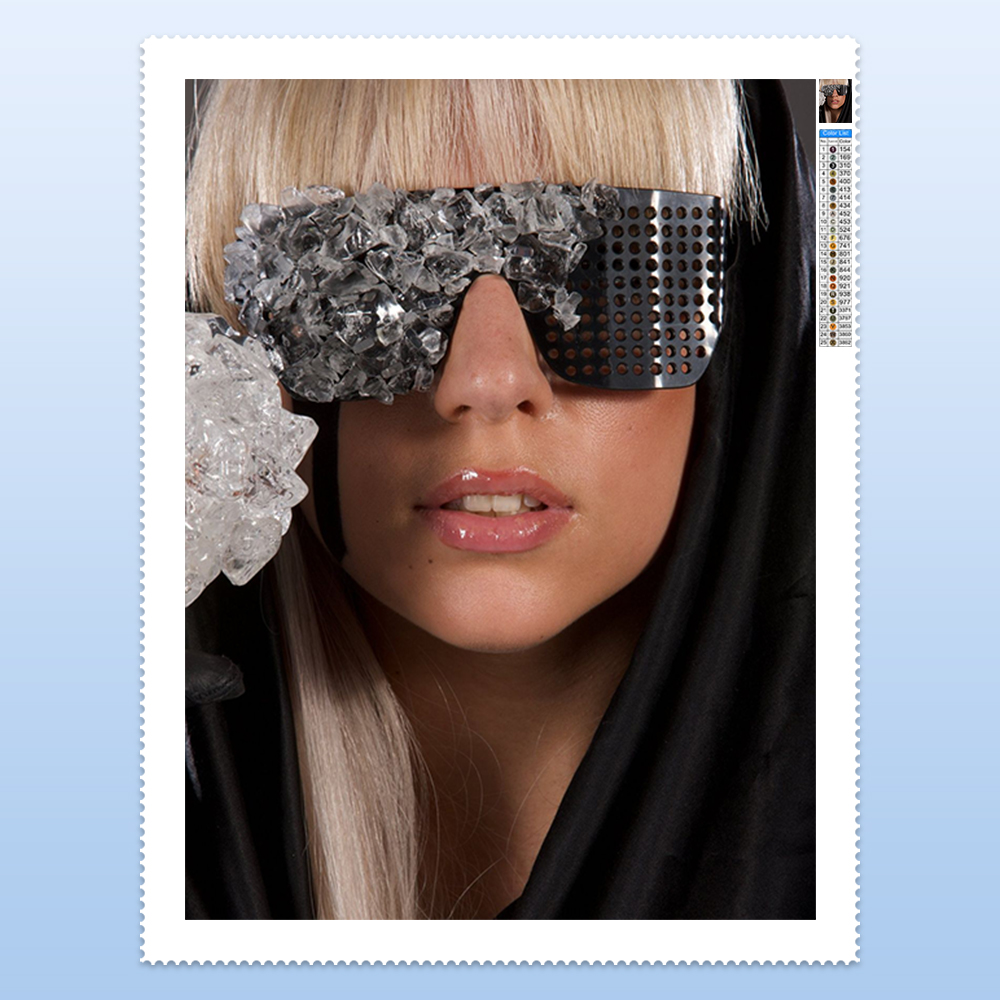 Diy Electronics Art - Pintura de Diamantes L-Lady G-Gaga, Música