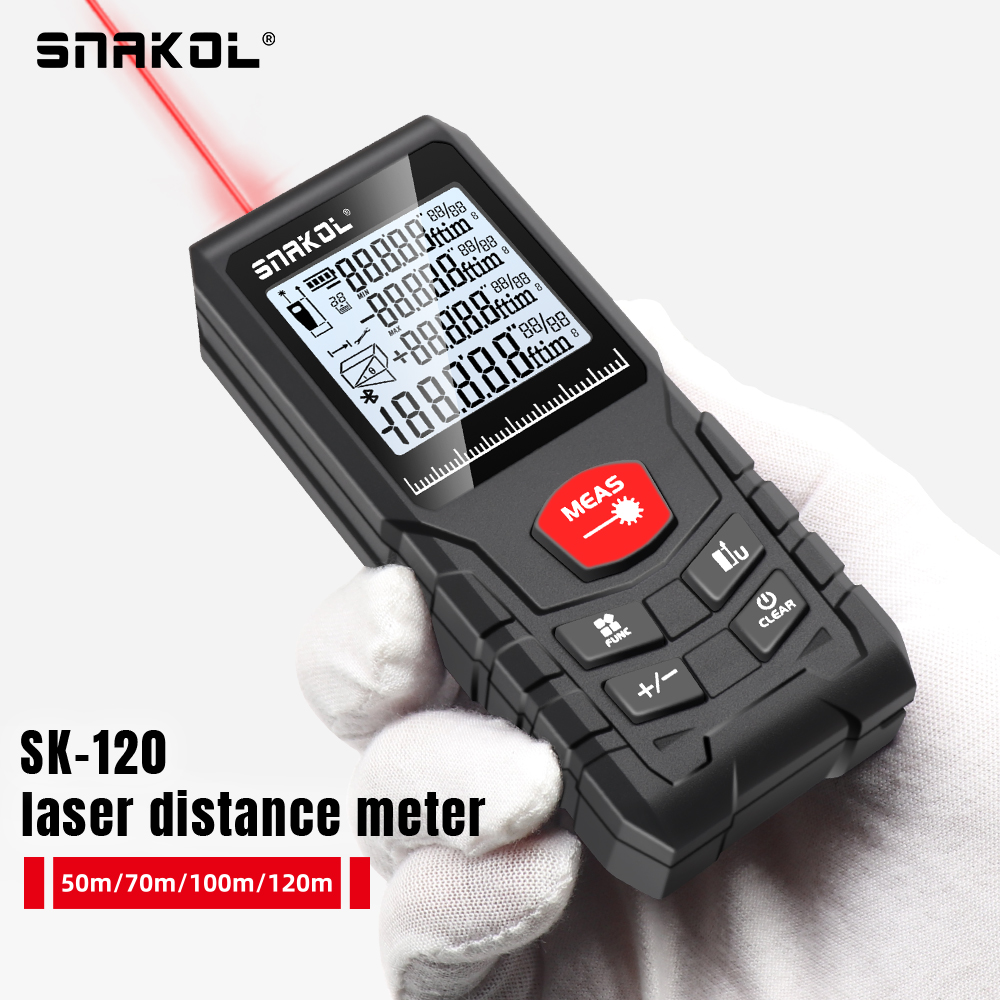 Stanley Tape 25Ft - Snakol-Medidor de distancia láser Profesional, 50m,