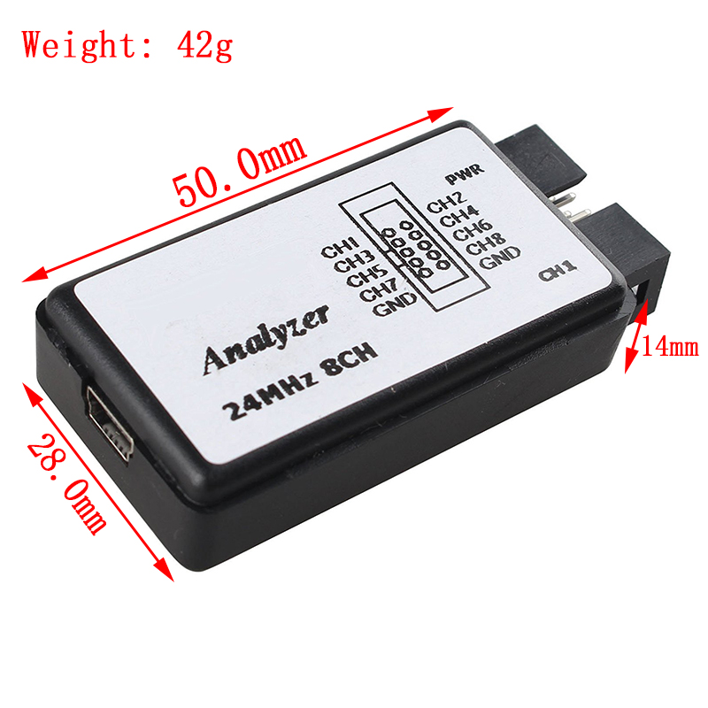 Analizador lógico USB, 24MHz,  - Logic Analyzer Usb reseña y precio