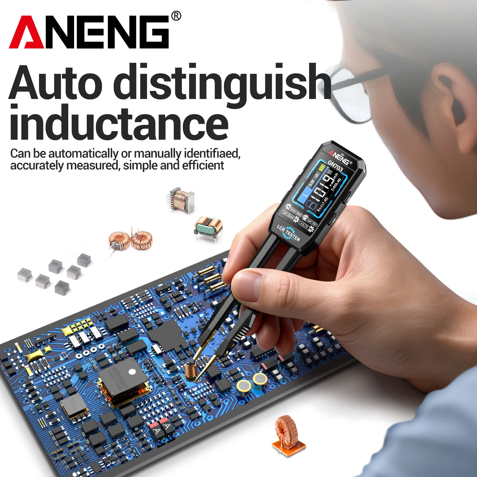 ANENG GN703 Medidor Digital LC - Logic Analyzer Usb reseña y precio