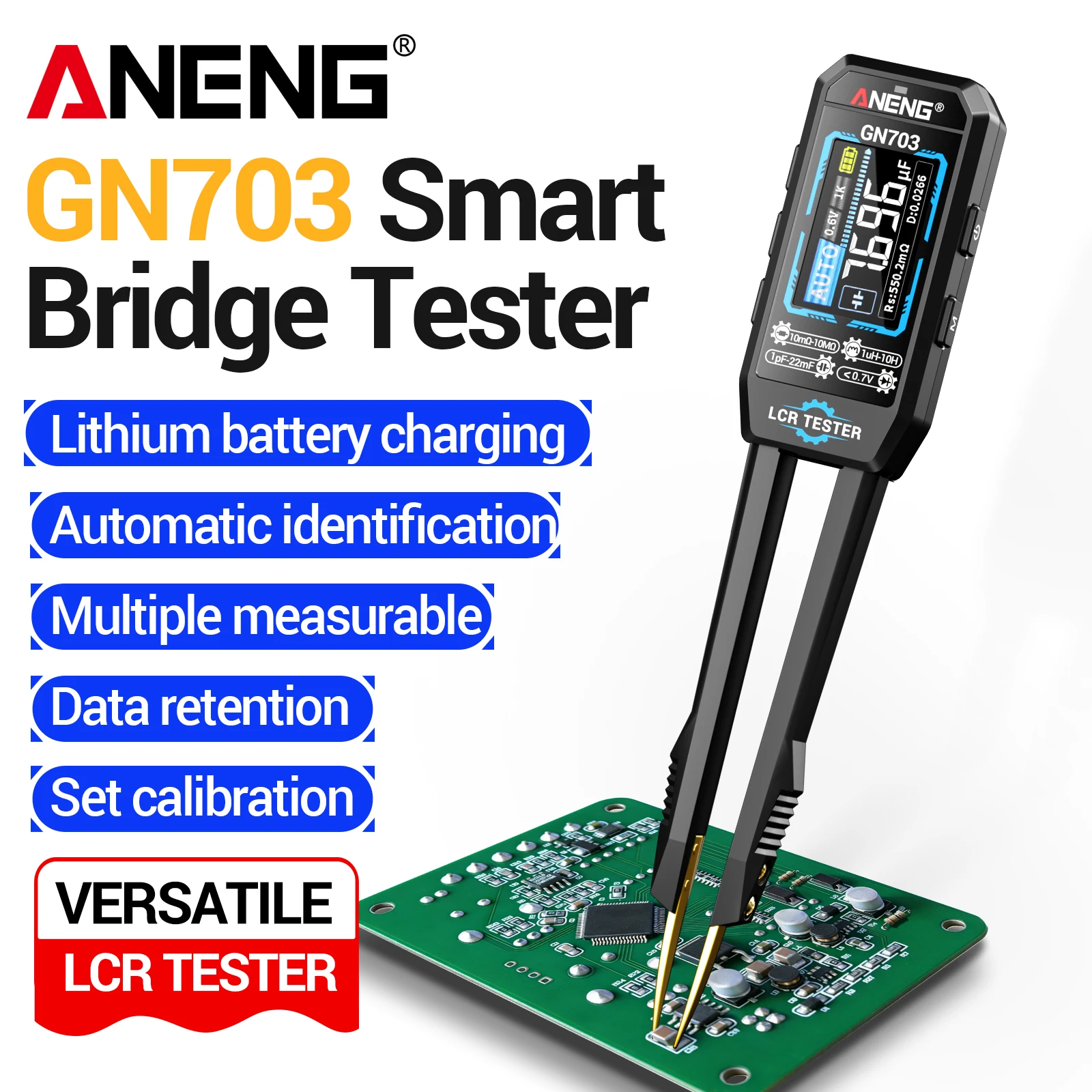 ANENG GN703 Medidor Digital LC - Logic Analyzer Usb reseña y precio