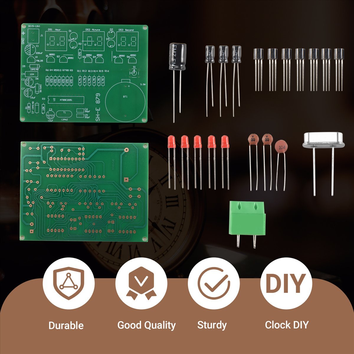 A003 AT89C2051 6 Pantalla LED  - Diy Electronics Flux reseña y precio