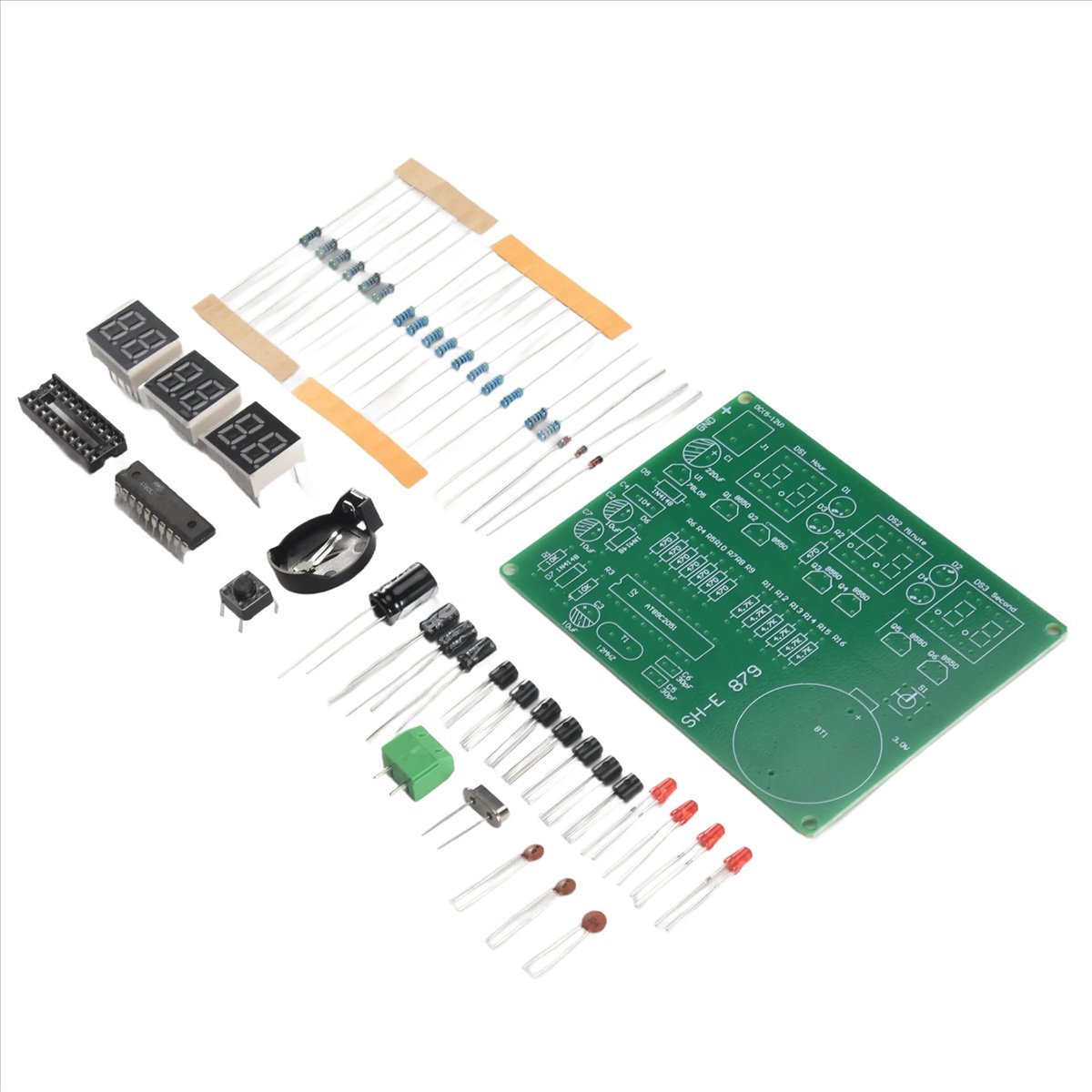 A003 AT89C2051 6 Pantalla LED  - Diy Electronics Flux reseña y precio