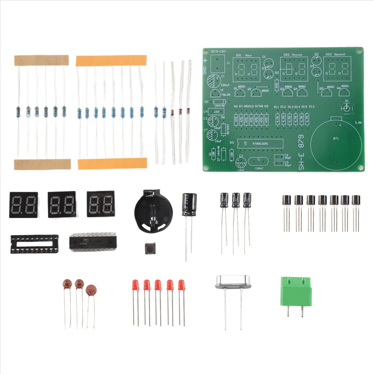 A003 AT89C2051 6 Pantalla LED  - Diy Electronics Flux reseña y precio