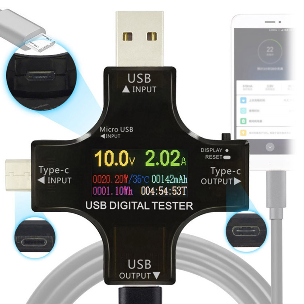 Probador USB tipo C PD Color v - Logic Analyzer Usb reseña y precio