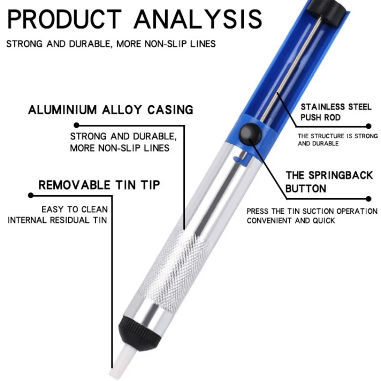 Bomba desoldadora de aluminio, - Desoldering Pump Solder reseña y precio